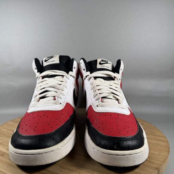 Nike Mens Court Vision Mid DM1186-600 Red Basketball Shoes Sneakers Size 9.5 - Picture 2 of 8